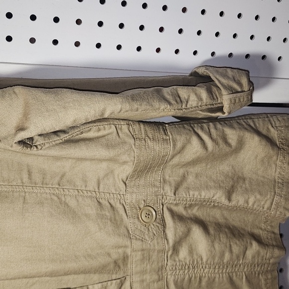 Eddie Bauer Size Medium Linen Blend Khaki Jacket - Picture 9 of 10